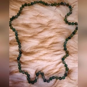 26 inch Moss Agate hand-knotted necklace